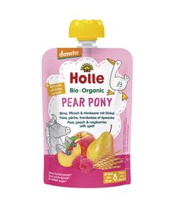Holle Pear Pony Birne Pfirsich & Himbeere mit Dinkel - Bio - 100g