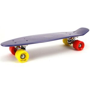 Alert Sports Kinder Skateboard Funboard Neon Blau bunt Größe 55cm Abec 7
