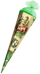 ROTH 678852 ROTH Schultüte "Veganosaurus", eckig, 850 mm