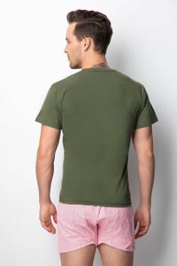 2er Herren T-Shirts Unterhemd Rundhals 100% Baumwolle 2107-XL-Blau