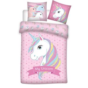 My Unicorn Einhorn Mikrofaser Mädchen Kinderbettwäsche Set 135/140x200