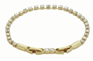 Traveller Tennisarmband - 22kt vergoldet - Kristall - 157498