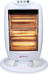 alpina Halogenkocher - Elektrische Heizung - Drehbar - 1200 Watt - Weiß
