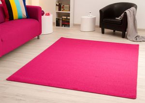 Steffensmeier Kurzflorteppich Cambridge Young, Teppich für das Wohnzimmer, Jugendzimmer in Pink, Größe: 80x300 cm