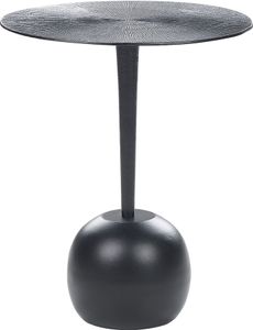 BELIANI Beistelltisch Schwarz Aluminium Rund 40 cm mit Säulenfuß Tulpenfuß Modern Einbeinig Wohnzimmer Ausstattung Möbel Blumenständer BELIANI Beistelltisch Schwarz Aluminium Rund 40 cm mit Säulenfuß Tulpenfuß Modern Einbeinig Wohnzimmer Ausstattung Möbel Blumenständer
