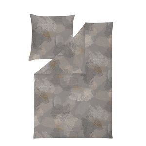 Estella Mako Jersey Bettwäsche 135x200 Camouflage Army Punkte graubeige 6375-820