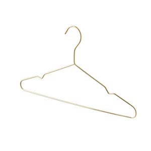 1x Gold Kleiderbügel aus Metall - Platzsparend Draht Erwachsene Kleiderschrank Anzug Kleidung Lagerung mit Hosenstange - Von Harbour Housewares