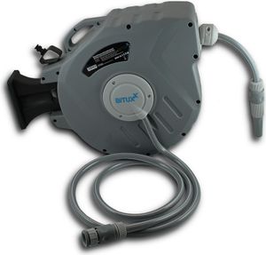Bituxx® 20 Meter Wand Schlauchtrommel Schlauchaufroller Wasserschlauchaufroller Schlauchbox Automatik (20 m) MS-17756