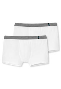 Schiesser 2er Pack 95/5 Shorts Pants Kontrastfarbener Webgummibund mit SCHIESSER-Schriftzug, Perfekte Passform, In perfekt sitzender, elastischer Single-Jersey-Qualität