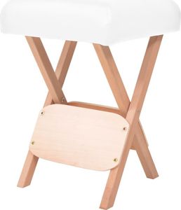 Massage-Klapphocker 12 cm dicker Sitz Weiß