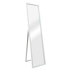 Stojace zrkadlo Giovinazzo 150x35 cm zrkadlo v plnej dĺžke MDF rám obdĺžnikové toaletné zrkadlo naklápacie sklápacie biele