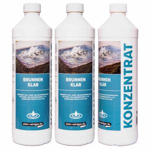 stein-reiniger Brunnen Klar Konzentrat 1 Liter - Brunnen-Reiniger, mühelos Algen Kalk und Bakterien beseitigen Menge:3