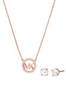 Michael Kors MKC1260AN791 Damen Collier Set Collier&Ohrstecker 45 cm