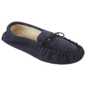 Mokkers pánské mokasíny Jake / pantofle / pantofle, semiš DF811 (40 EUR) (tmavě modrá)