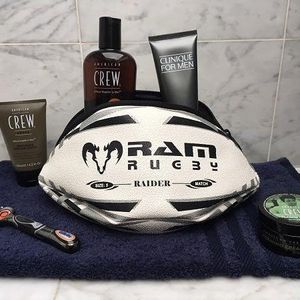 RAM Rugby Kosmetiktasche Rugby-Ball - Greifer - 3D-Grip