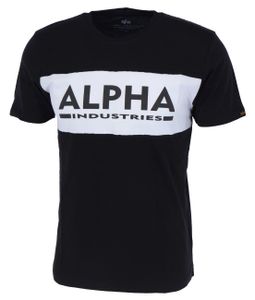 Alpha Industries Alpha Inlay T Herren Rundhals 186505 black S