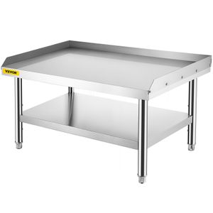 VEVOR Edelstahl-Gerätegrillständer, 48 x 30 x 24 Zoll Edelstahltisch, Grillständertisch mit verstellbarer Ablagefläche, Geräteständer-Grilltisch für Hotel, Zuhause, Restaurantküche