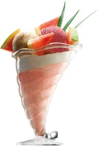 Bormioli Fortuna Eisbecher mit Fuß 200ml Klar-Glas Dessert-Gläser Obst-Schale