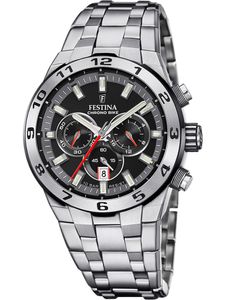 Festina F20670/6 Herrenuhr Chronograph Stahl/Schwarz