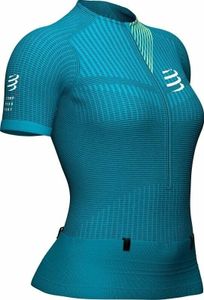 Compressport Trail Postural SS Top W Enamel/Paradise Green L Koszulka do biegania z krótkim rękawem