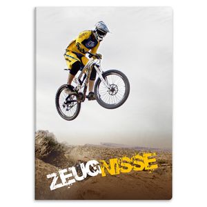 itenga Zeugnismappe A4 Kunststoff Sichtbuch Motiv Downhill