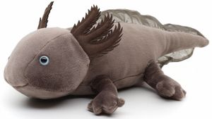 Uni-Toys - Axolotl (braun-grau) - 32 cm (Länge) - Plüsch-Wassertier - Plüschtier, Kuscheltier