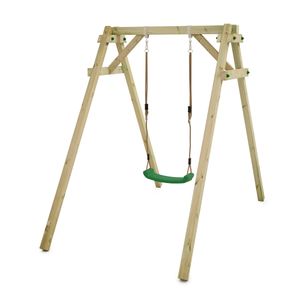 WICKEY Detský hojdačkový rám Smart One Swing so sedadlom, hojdačkový rám, jednoduchá hojdačka, drevená hojdačka - zelená