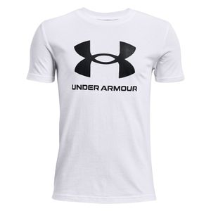 Under Armour Kinder Sport-Freizeit-T-Shirt SPORTSTYLE LOGO Short Sleeve weiss, Größe:XL