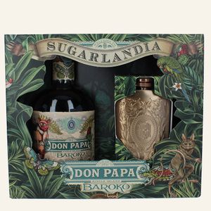 Don Papa Rum Baroko Geschenkset mit Flachmann 0,7l, alc. 40 Vol.-%, Rum Philippinen