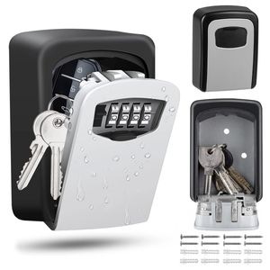 Schlüsseltresor mit 4-stelligem Zahlencode Kombinationsschlüssel Safe Speicher Verschluss Kasten für Haus Garagen Schule Ersatz Haus Schlüssel