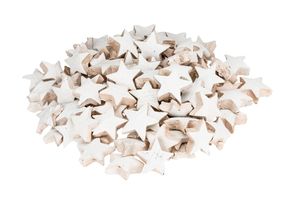 Kokos Stern in Weiß, Durchmesser 5cm, verpackt mit  100 Stück |  Kokosnuss Stern