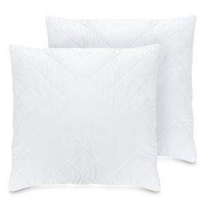 Kopfkissen 50x50 (2er Set) Steppkissen füllkissen Bettkissen Mikrofaser Kissen für Allergiker Schlafkissen Pillow (Weiß, 50 x 50 cm)