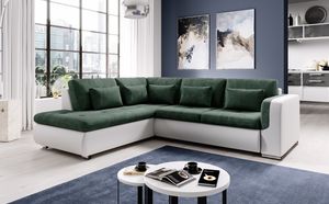 FURNIX Ecksofa Fiorenzo Sofa Schlaffunktion Sofakissen Couch L-Form MA 120+KR 19