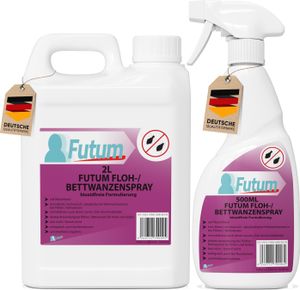 FUTUM 2,5 Liter Bettwanzen Spray / Floh-Spray | biozidfreie Formel gegen Bettwanzen, Flöhe, Larven & Insekteneier | auf Wasserbasis