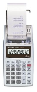 SHARP SH-EL1611V Tischrechner EL-1611V - 12-stellig, druckend, 96 x 40 x 191 mm, weiß