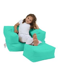 Hanah Home, Kids- FRN1224, Türkis, Klassische Sitzsäcke, 100% ige Styropor mit hoher Dichte recycelt
