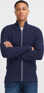 Blend BHGomaz Herren Strickjacke Cardigan mit Stehkragen Reißverschluss Rippbündchen Label-Details 100% Baumwolle Regular fit
