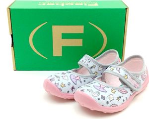 Fischer Mädchen Kletthausschuh grau rosa 31