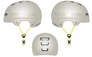 FISCHER Kinder-Fahrrad-Helm "BMX Power" Größe: S/M integriertes LED-Rücklicht