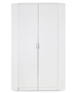 Eckschrank - Alpinweiß - 117 x 199 cm - 2 Türen - begehbar