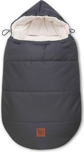 Pepi Zimný fusak - spací vak na kočík Baby Shell Baby Footmuff so zipsom - umývateľný - MiniBoo Graphite