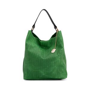 Anna Morellini Echtleder Tasche Umhängetasche Schulter Verstellbare Träger Italian Made Sebastiana, Farbe: GREEN