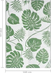vidaXL Outdoor-Teppich Grün 160x230 cm PP