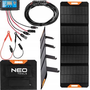 NEO TOOLS Panel słoneczny przenośny 140W, ładowarka solarna