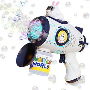 Weltraumkaninchen Seifenblasenmaschine, Seifenblasenpistole Hochzeit, Seifenblasenmaschine Pistole für Kinder 5000+ Seifenblasen