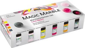 KREUL Marmorierfarbe "Magic Marble" Set Love Neon! 6 Stück