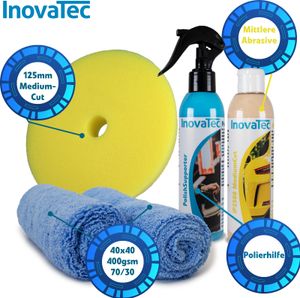 Autopolitur MediumCut Polierpad Mikrofasertücher Polish InovaTec SET WP 2