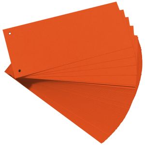 100 x FALKEN Trennstreifen Aktenfahne Karton 105 x 240 mm Orange