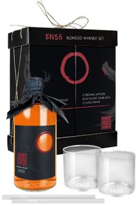 Enso Blended Whisky + 2 Tumbler + 2 Glashalme Geschenkset | 40 % vol | 0,7 l