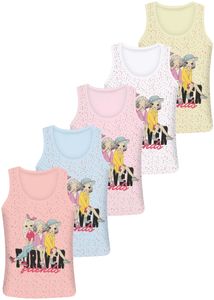 5 Mädchen Unterhemden Unterwäsche Artik.491007EG Baumwolle 152-158 (12-13 Jahre) Breite-Träger
